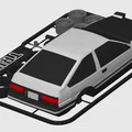 Mô hình Kit Card Toyota Sprinter Trueno (AE86 huyền thoại trong Initial D) - Thumbnail 12
