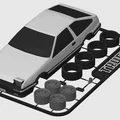 Mô hình Kit Card Toyota Sprinter Trueno (AE86 huyền thoại trong Initial D) - Thumbnail 13