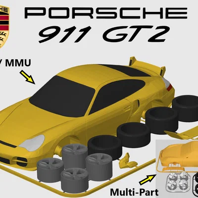 Mô hình Kit Card Porsche 911 (996) GT2 (tỷ lệ 1:24)