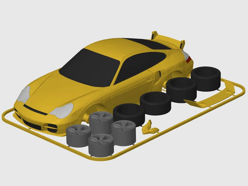 Mô hình Kit Card Porsche 911 (996) GT2 (tỷ lệ 1:24) - Image 3