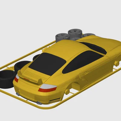 Mô hình Kit Card Porsche 911 (996) GT2 (tỷ lệ 1:24)