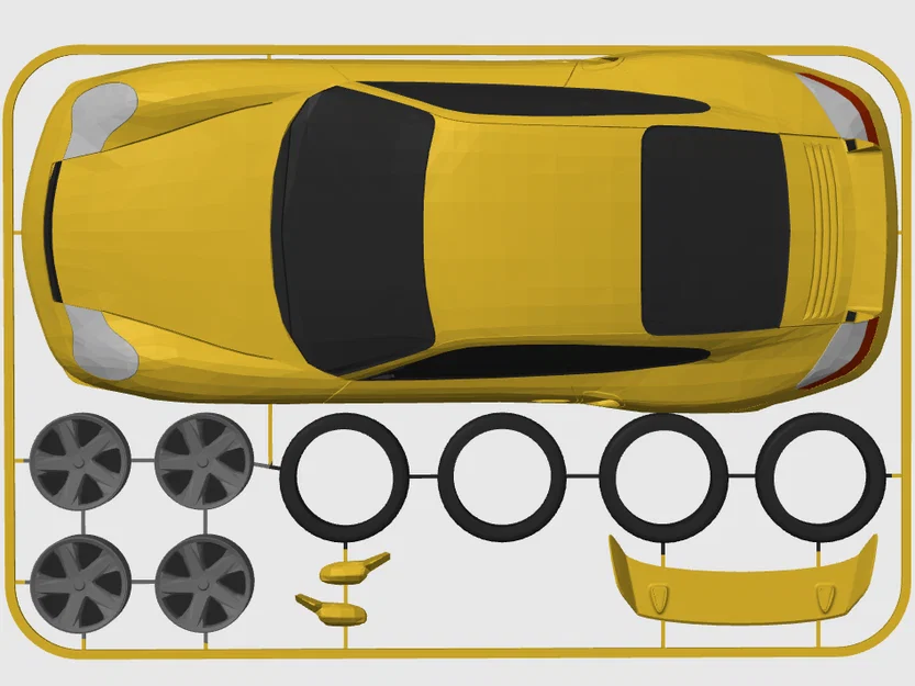 Mô hình Kit Card Porsche 911 (996) GT2 (tỷ lệ 1:24) - Image 8