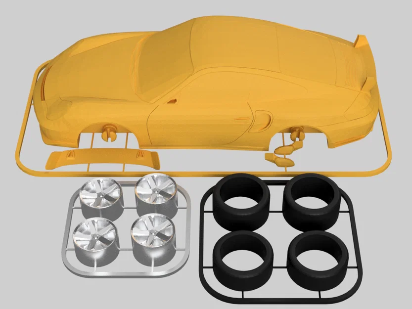 Mô hình Kit Card Porsche 911 (996) GT2 (tỷ lệ 1:24) - Image 9