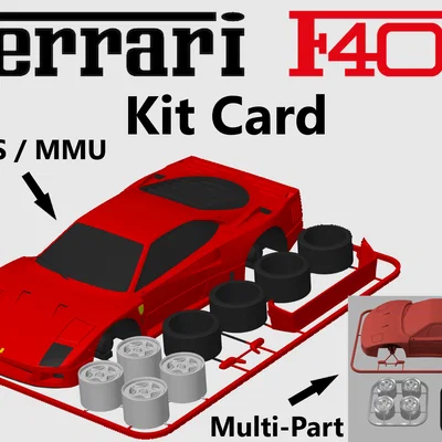 Mô hình Ferrari F40 Kit Card