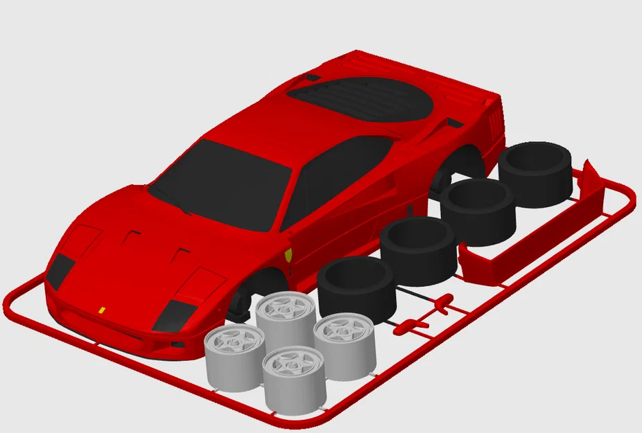 Mô hình Ferrari F40 Kit Card - Image 6