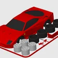 Mô hình Ferrari F40 Kit Card - Thumbnail 6