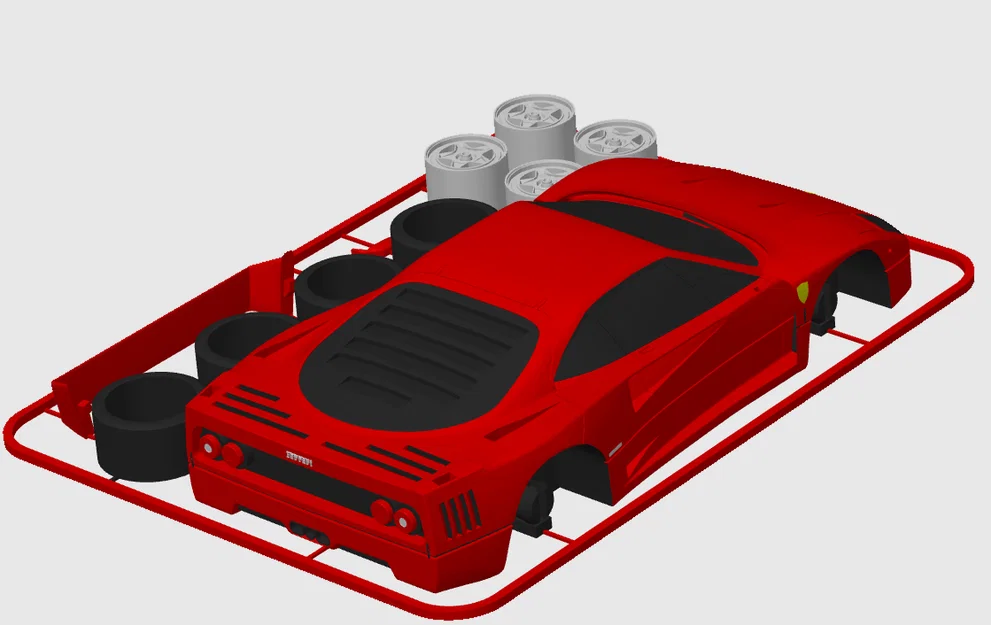Mô hình Ferrari F40 Kit Card - Image 7