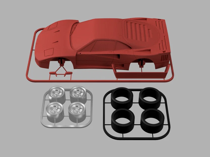 Mô hình Ferrari F40 Kit Card - Image 9