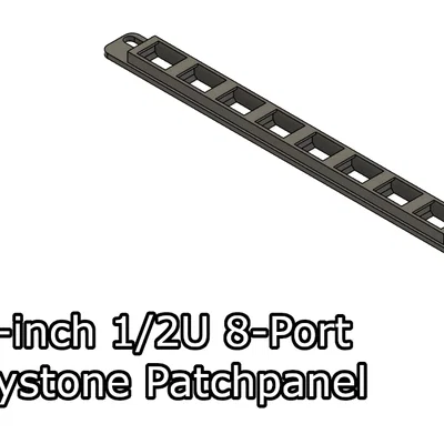 Patch-panel 8 cổng 1/2U chuẩn 10-inch