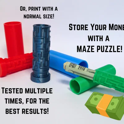 Hộp Giải Đố Mê Cung Tinh Tế (Có Kích Thước Chuyên Đựng Tiền)