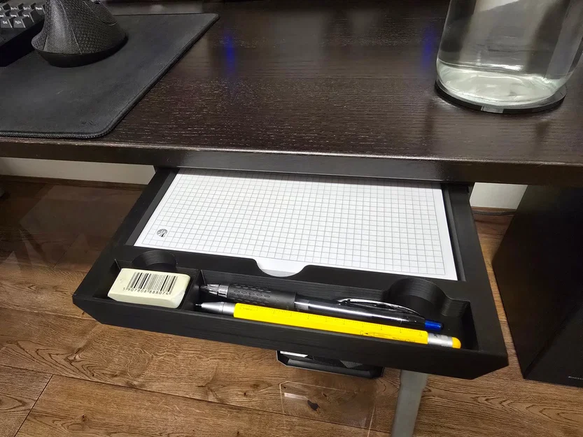 Ngăn kéo gắn dưới bàn làm việc cho giấy A5 và văn phòng phẩm - Image 1