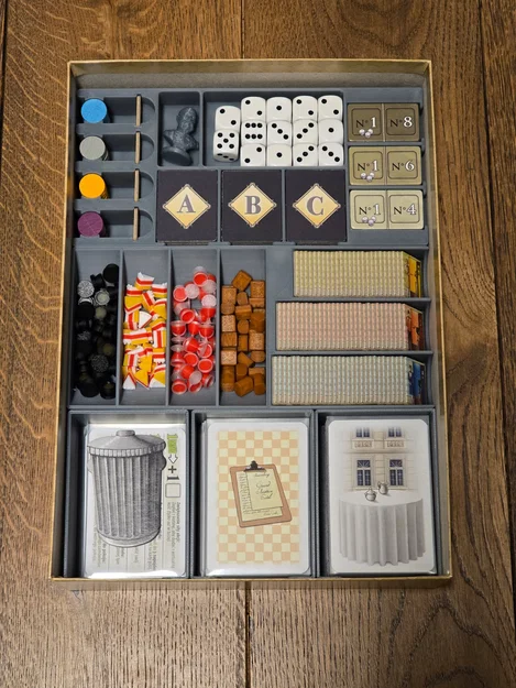 Bộ khay sắp xếp linh kiện board game Grand Austria Hotel in 3D - Image 1