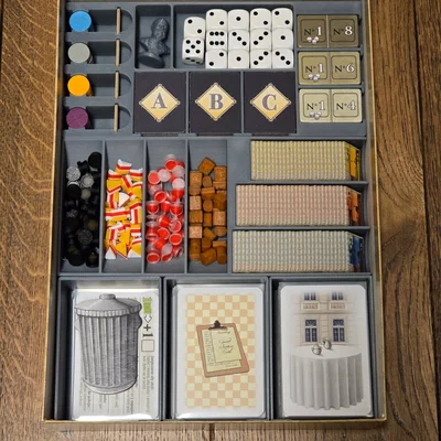 Bộ khay sắp xếp linh kiện board game Grand Austria Hotel in 3D