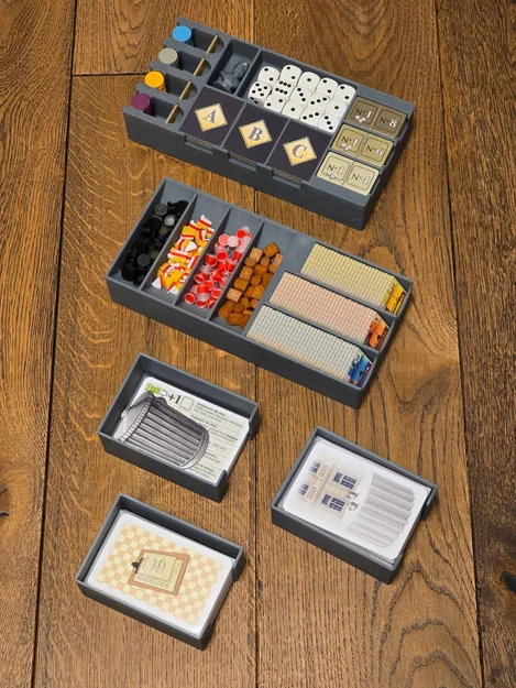 Bộ khay sắp xếp linh kiện board game Grand Austria Hotel in 3D - Image 2