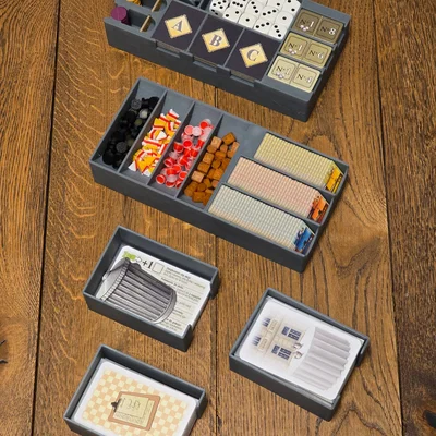 Bộ khay sắp xếp linh kiện board game Grand Austria Hotel in 3D