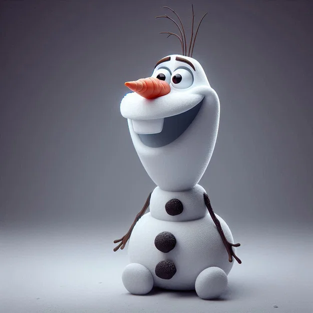 Mô hình 3D Olaf từ Frozen - Tệp in STL người tuyết trang trí - Image 4