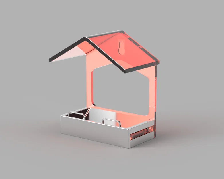 Khay cho chim ăn gắn cửa sổ với khay trượt tiện lợi - Image 1