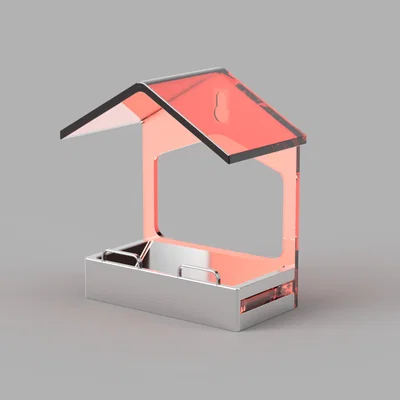 Khay cho chim ăn gắn cửa sổ với khay trượt tiện lợi