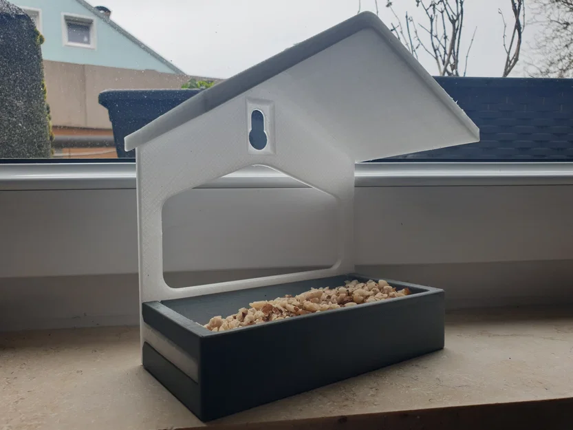 Khay cho chim ăn gắn cửa sổ với khay trượt tiện lợi - Image 2