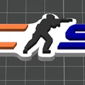 Móc khóa logo Counter Strike 3D - Phụ kiện độc đáo cho game thủ - Thumbnail 2