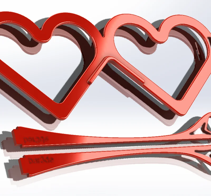 Mẫu mắt kính trái tim in 3D độc đáo làm quà tặng Valentine