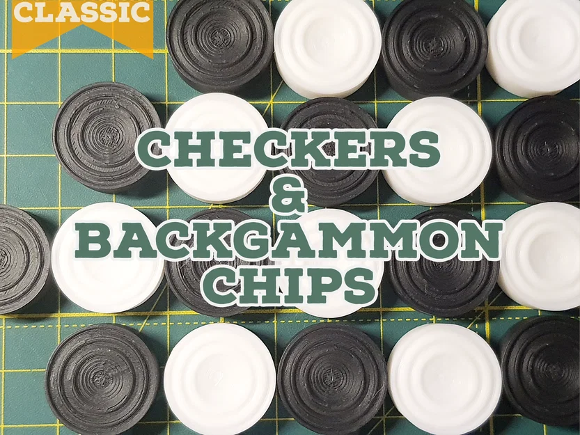 Bộ quân cờ Caro và Backgammon in 3D tiêu chuẩn - Image 1