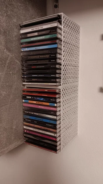 Kệ đựng đĩa CD treo tường - Giải pháp sắp xếp ngăn nắp bằng 3D Printing - Image 1