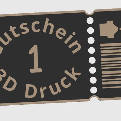 Thẻ quà tặng in 3D (Gutschein 3D Druck) độc đáo và sáng tạo