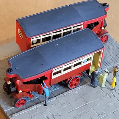 Mô hình xe buýt hơi nước Foden (Foden Steam Omnibus) tỉ lệ N-scale