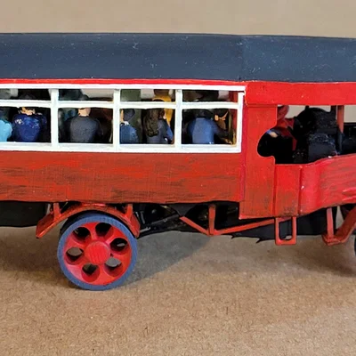 Mô hình xe buýt hơi nước Foden (Foden Steam Omnibus) tỉ lệ N-scale