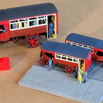 Mô hình xe buýt hơi nước Foden (Foden Steam Omnibus) tỉ lệ N-scale