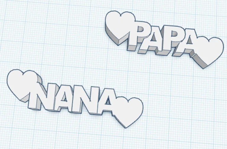 Mô hình 3D quà tặng Nana và Papa ý nghĩa cho ông bà - Image 1