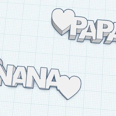 Mô hình 3D quà tặng Nana và Papa ý nghĩa cho ông bà