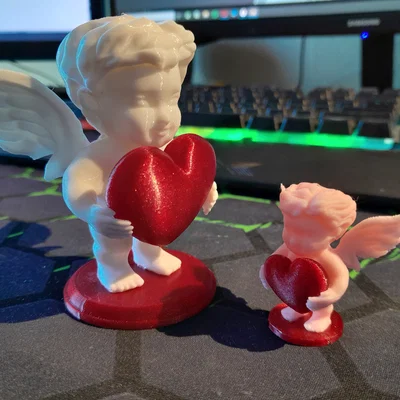 Mô hình thiên thần Cupid ôm trái tim cho ngày lễ Valentine