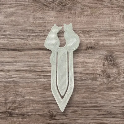 Mẫu in 3D kẹp sách hình đôi mèo dễ thương cho người yêu sách