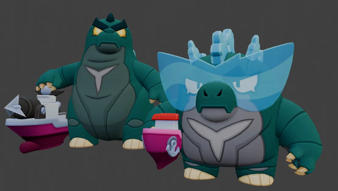 Mô hình 3D Godzilla Buzz Brawl Stars cực ngầu cho game thủ - Image 1
