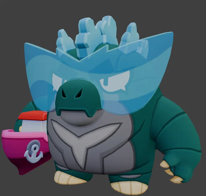 Mô hình 3D Godzilla Buzz Brawl Stars cực ngầu cho game thủ - Image 2
