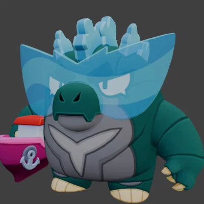 Mô hình 3D Godzilla Buzz Brawl Stars cực ngầu cho game thủ