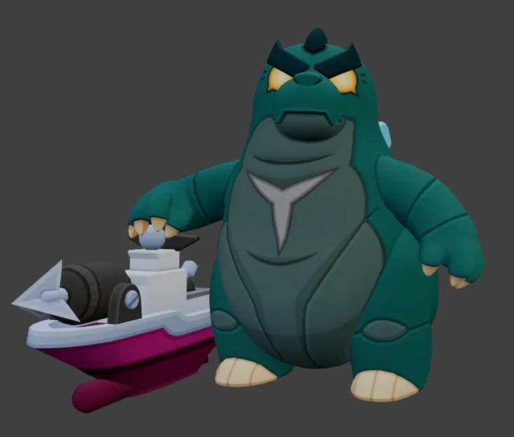 Mô hình 3D Godzilla Buzz Brawl Stars cực ngầu cho game thủ - Image 3