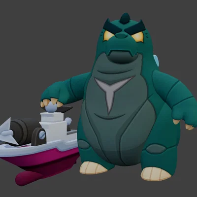 Mô hình 3D Godzilla Buzz Brawl Stars cực ngầu cho game thủ