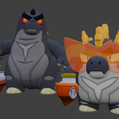 Mô hình 3D Godzilla Buzz Brawl Stars cực ngầu cho game thủ