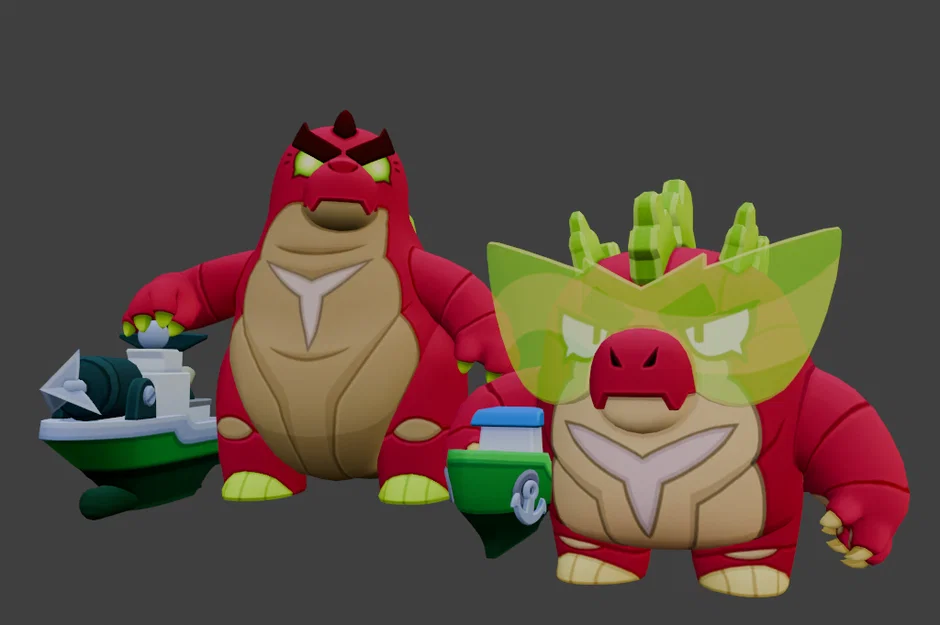 Mô hình 3D Godzilla Buzz Brawl Stars cực ngầu cho game thủ - Image 5