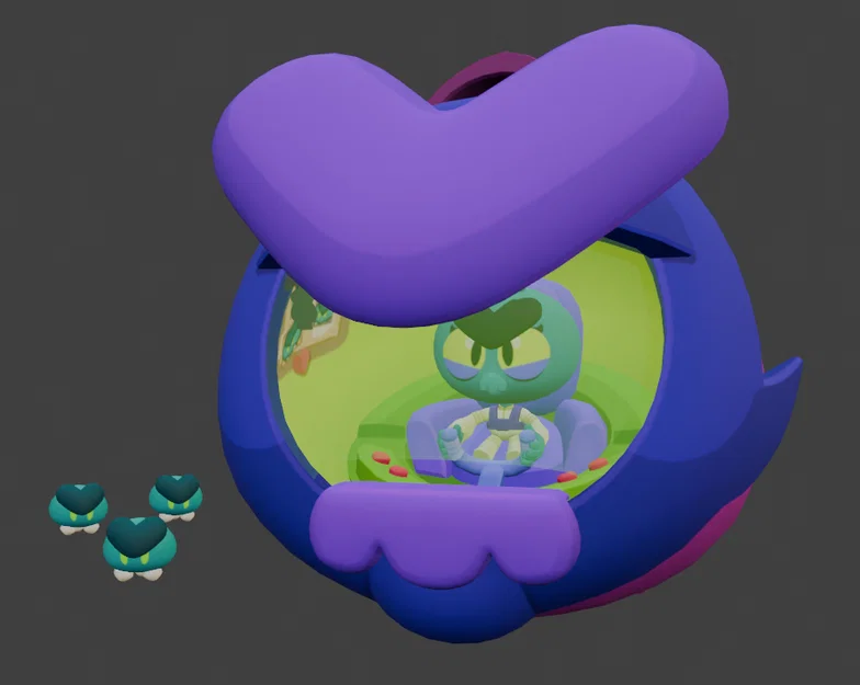 Mô hình 3D Eve - Brawl Stars: Tàu vũ trụ và các bé trứng đáng yêu - Image 1