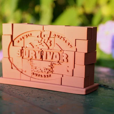 Mô hình xếp hình Survivor 47 - Logo Block Puzzle in 3D