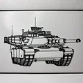 Bản vẽ kỹ thuật xe tăng M1 Abrams - Tranh in 3D - Thumbnail 1