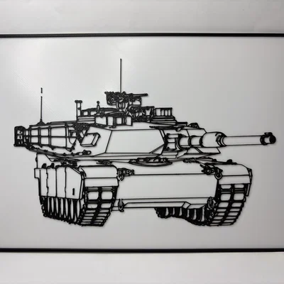 Bản vẽ kỹ thuật xe tăng M1 Abrams - Tranh in 3D