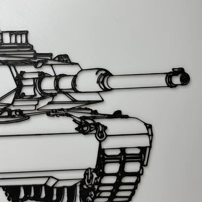 Bản vẽ kỹ thuật xe tăng M1 Abrams - Tranh in 3D