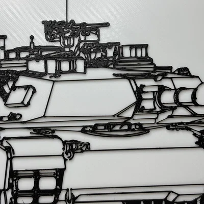 Bản vẽ kỹ thuật xe tăng M1 Abrams - Tranh in 3D