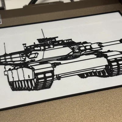 Bản vẽ kỹ thuật xe tăng M1 Abrams - Tranh in 3D