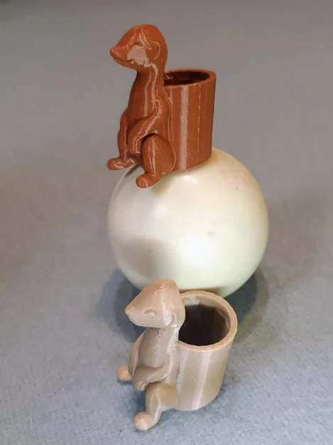 Vòng giữ khăn quàng Hướng đạo sinh hình chú cầy Meerkat in 3D - Image 3